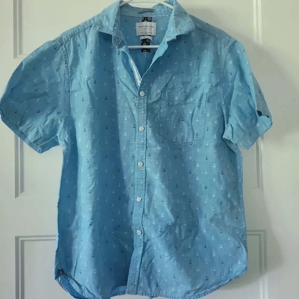 Demin and flower button up